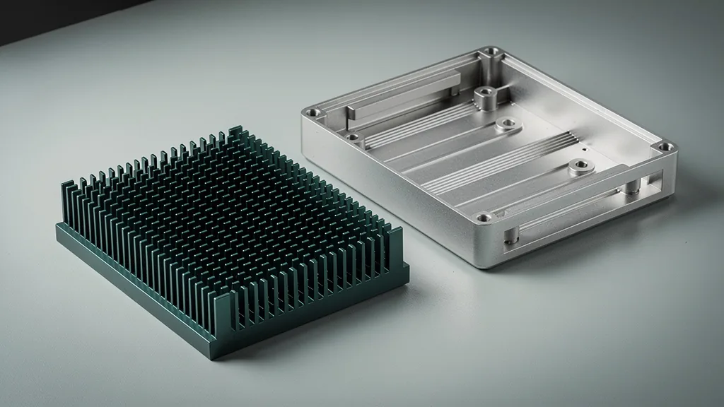 Machined aluminum heat sink and EMI enclosure
