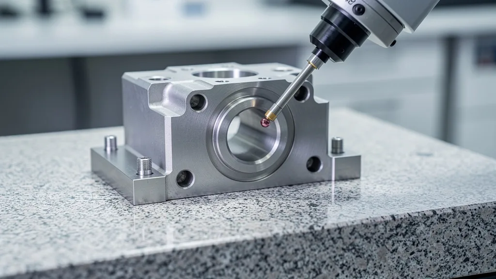CMM inspection of a machined valve body