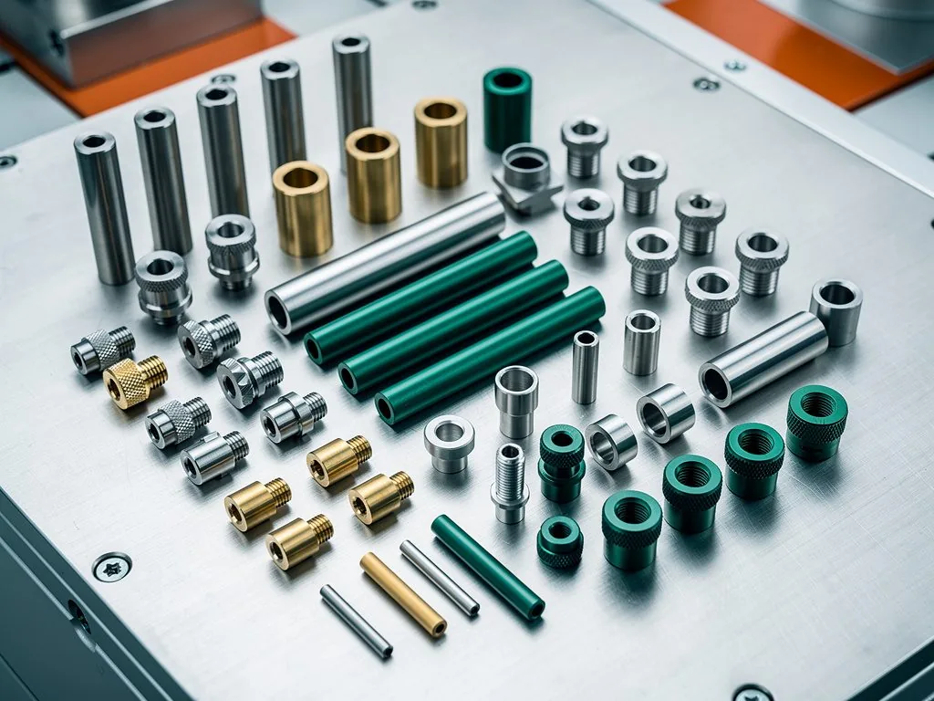 Precision CNC-turned metal parts in varied diameters
